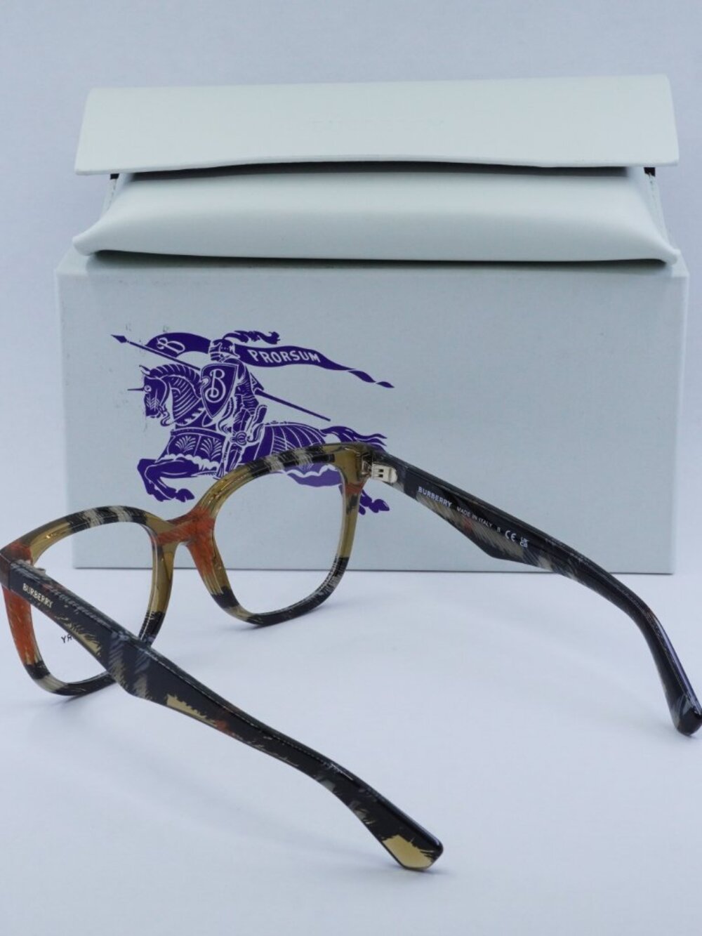 Burberry BE2415 4146 Square Eyeglasses 53mm - Check Sand - Picture 5 of 9